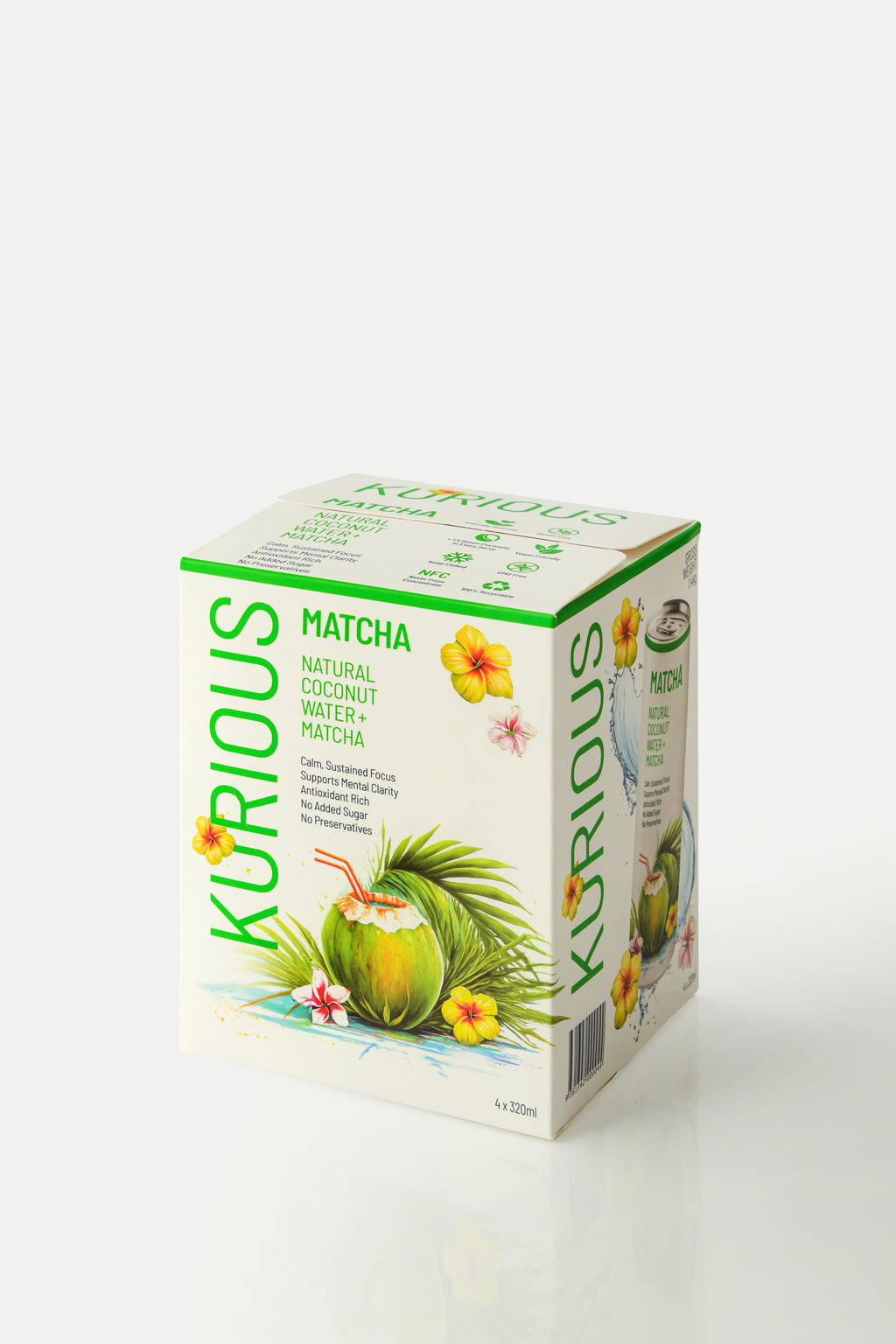 KURIOUS Matcha 320ml Can (24-Pack Carton)
