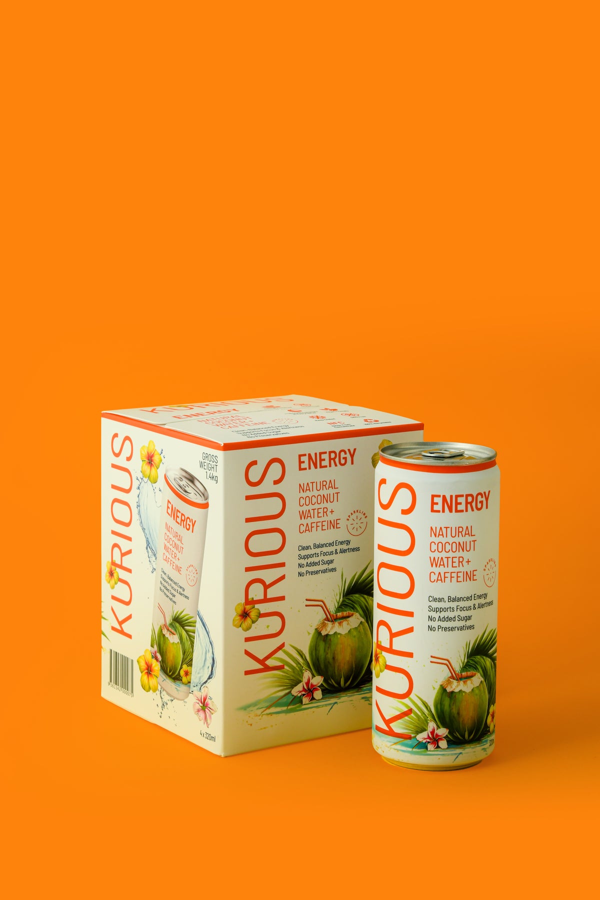 KURIOUS Energy 320ml Can (24-Pack Carton)