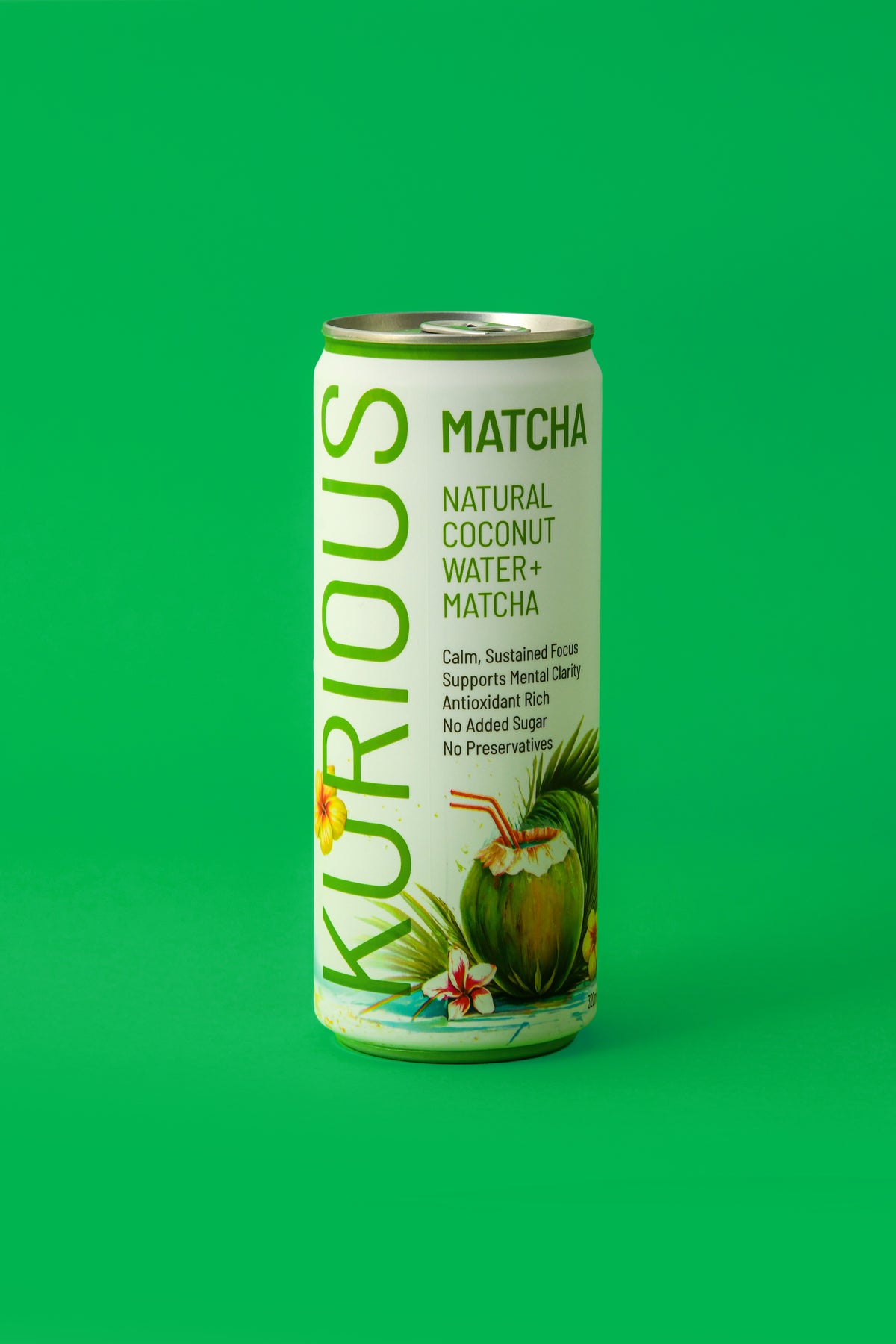 KURIOUS Matcha 320ml Can (24-Pack Carton)